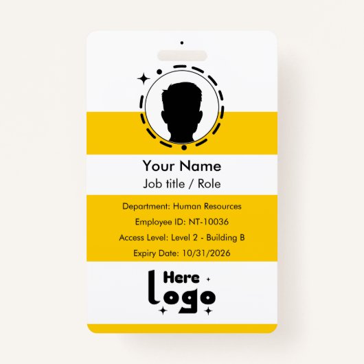 Custom employee ID Badge (Voorkant)