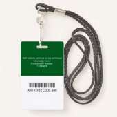 Custom Employee ID Badge (Derrière avec lanière)