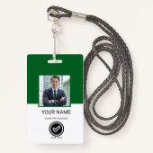 Custom Employee ID Badge (Devant avec lanière)