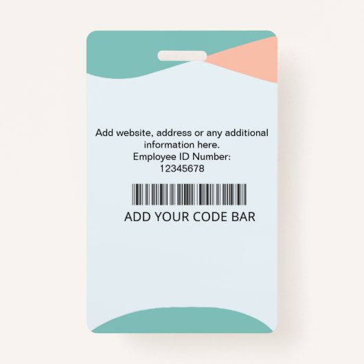 Custom Employee ID Badge (Achterkant)