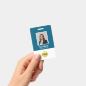 Custom Employee Photo, Bar Code, Logo, Name Badge (Manuel / portable)