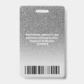 Custom Employee Photo, Bar Code, Logo, Name Badge (Arrière)