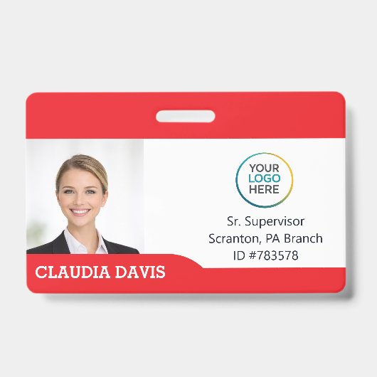Custom Employee Photo ID Badge (Face)