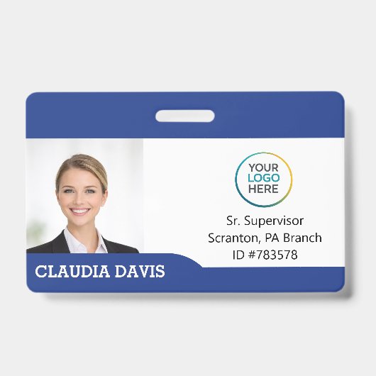 Custom Employee Photo ID Badge (Face)