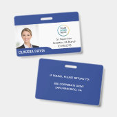 Custom Employee Photo ID Badge (Recto et verso)