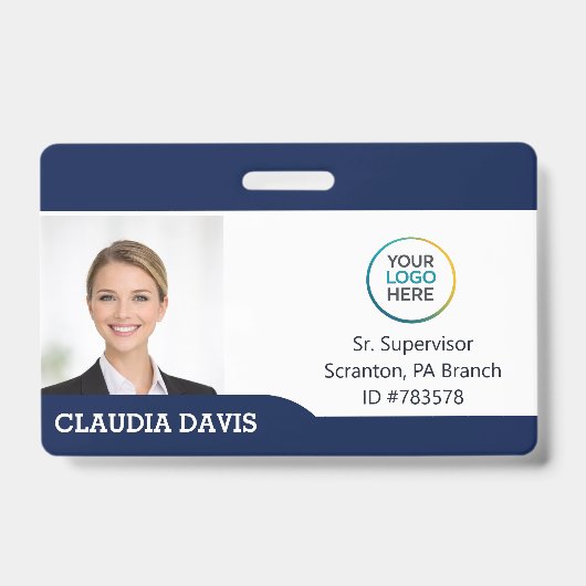 Custom Employee Photo ID Badge (Face)