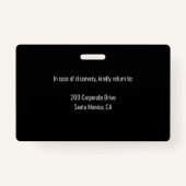 Custom Employee Photo ID Badge with Logo & Barcode (Dos)