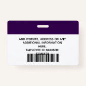 Custom Employee Photo,Name , Logo, Bar Code, Badge (Dos)