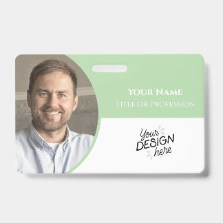 Custom Employee, Photo, Name, Title, Logo, Barcode Badge