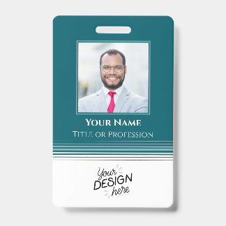 Custom Employee, Photo, Name, Title, Logo, Barcode Badge