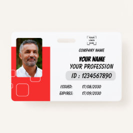 Custom Employee Photo, Signature, Logo, Name Badge