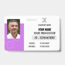 Custom Employee Photo, Signature, Logo, Name Badge