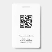 Custom Employee Photo Square ID Name Badge (Achterkant)