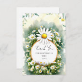 Custom Enchanted Daisy Baby shower Bedankkaart (Voorkant / Achterkant)