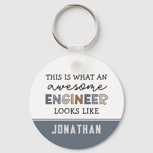 Custom Engineer Funny Geweldige Engineer Engineeri Sleutelhanger (Voorkant)