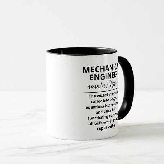 Custom Enginer Funny Mechanical Engineer Gift idee Mok (Voorkant rechts)