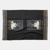 Custom Espresso Coffee Chalkboard Kitchen Decor Theedoek (Horizontaal)