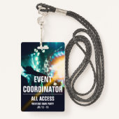 Custom Event Coordinator All Access Concern Pass Badge (Achterkant met draagriem)