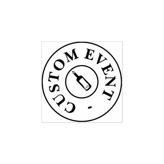 Custom Event Hand Stamp - fles Rubberstempel (Afrduk)