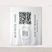Custom Event Seminar Party Logo Tekst QR Code Wandkleed (Voorkant)