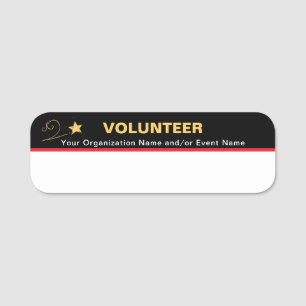 Custom Event Staff Volunteer Naamplaatje