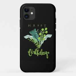 Custom Evergreen Design voor verjaardagen iPhone 11 Hoesje