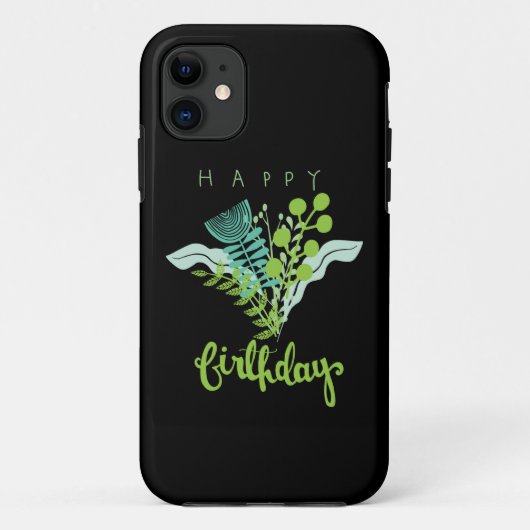 Custom Evergreen Design voor verjaardagen Case-Mate iPhone Case (Achterkant)
