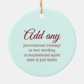 CUSTOM Ewn Message Funny KerstNice List Keramisch Ornament (Achterkant)