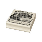 Custom Ex Libris Elegant  Classic Quote Rubberstempel (Stempel)