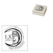 Custom Ex Libris  Mystical Moon Boek Rubberstempel (Gestempeld)