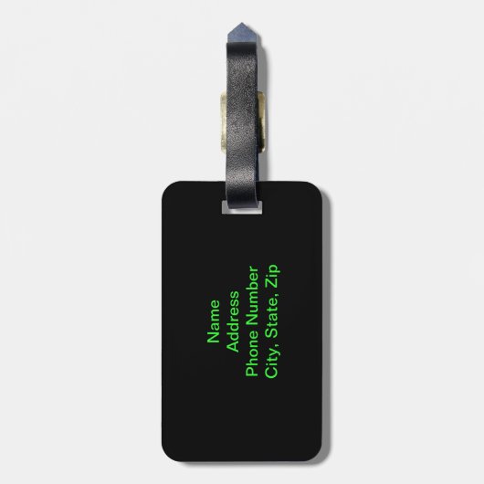 Custom Exotic Butterfly Bagagelabel (Achterkant verticaal)