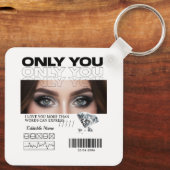 Custom Eyes Image, text | Personalized Sleutelhanger (Achterkant)