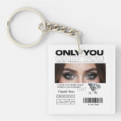 Custom Eyes Image, text | Personalized  Sleutelhanger (voorkant)