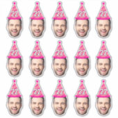 Custom Face 20th 30th 40th 50th 60th 70th Verjaard Sticker (Voorkant)