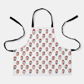 Custom Face Apron, Santa Hat 4 Photos Christmas Schort (Voorkant)