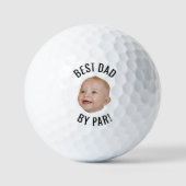 Custom Face Best Dad van Par New Dad Gepersonalise Golfballen (Voorkant)