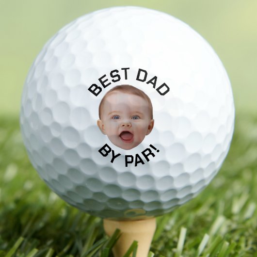 Custom Face Best Dad van Par New Dad Gepersonalise Golfballen