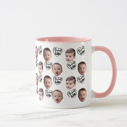 Custom Face Coffee Mok | Dad Gift Baby Face (Rechts)