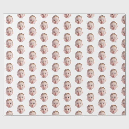 Custom Face Creëer uw eigen Custom Gift Christmas Cadeaupapier (Vlak)