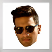 Custom Face Cutout Bachelorette Party Birthday Poster (Voorkant)