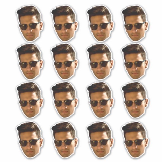 Custom Face Cutout Bachelorette Party Verjaardag Sticker (Voorkant)