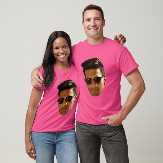 Custom Face Cutout Bachelorette Party Verjaardag T-shirt (Unisex)