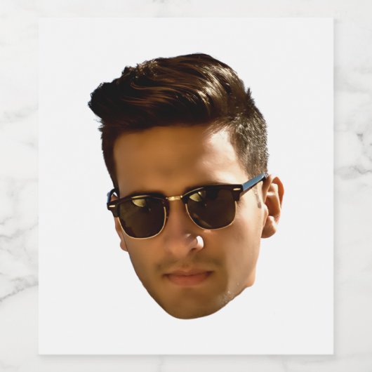 Custom Face Cutout Bachelorette Party Verjaardag Wijn Etiket (Enkel label)