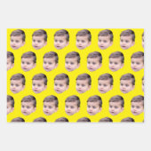 Custom Face Gift Wrap | Funny Custom Heads Photo Inpakpapier Vel (Voorkant 3)