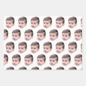 Custom Face Gift Wrap | Funny Custom Heads Photo Inpakpapier Vel (Voorkant)