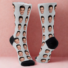 Custom Face Pattern Socks, Add Any Photo Face Sokken