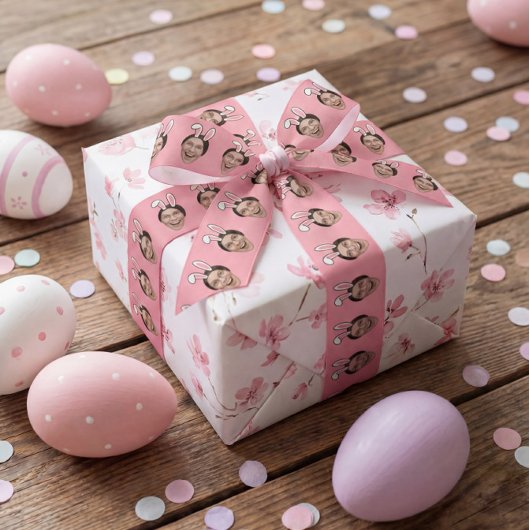 Custom Face Personalized Easter Bunny Ears Photo Lint