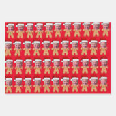 Custom Face Photo Gingerbread Funny Joe biden Xmas Inpakpapier Vel (Voorkant 3)