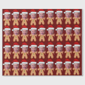 Custom Face Photo Gingerbread Joe biden Christmas Cadeaupapier (Vlak)
