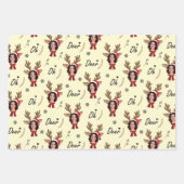 Custom Face Photo Rendier Kerstmis Inpakpapier Vel (Voorkant 3)